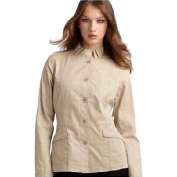Eileen fisher Ruffle collar utility jacket - Picture 3 of 8